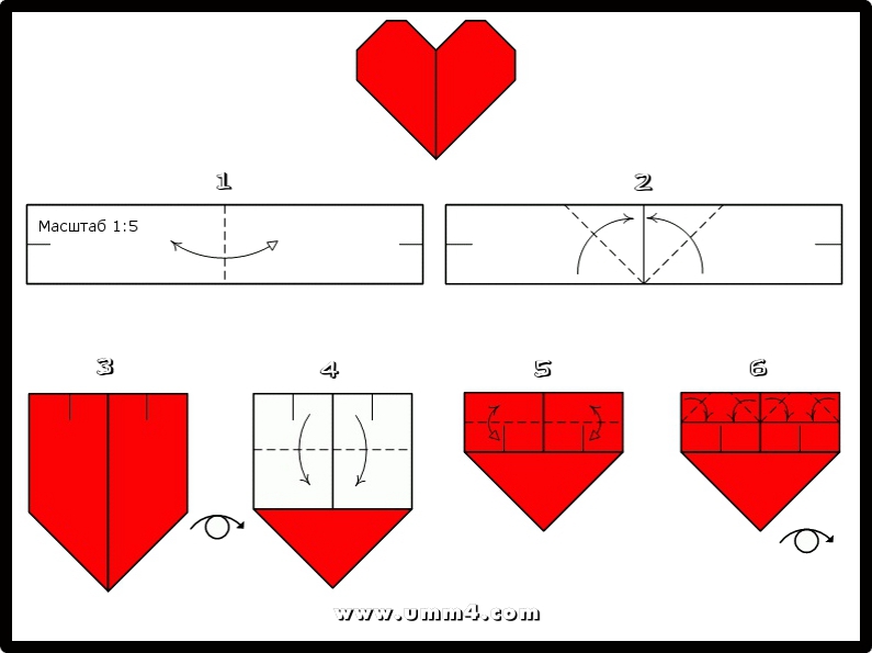 Как сделать поделку из бумаги сердечки