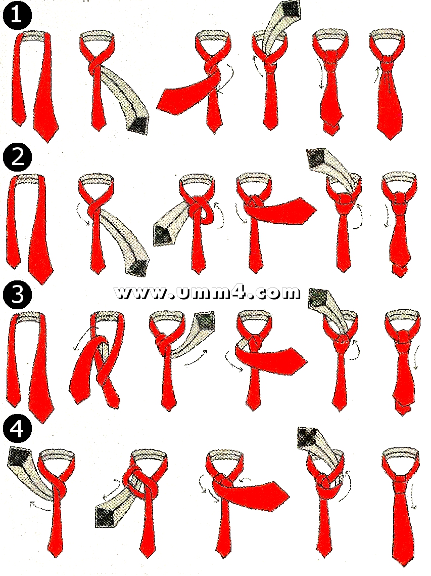 Инструкцию по завязыванию галстука