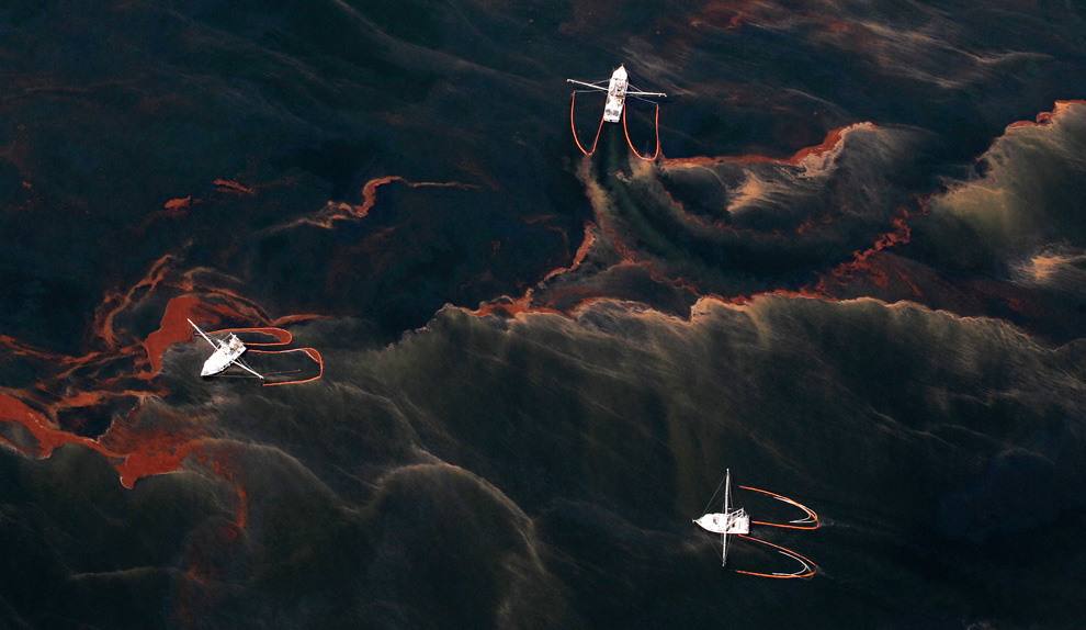 Нефтяное пятно в Мексиканском заливе фото