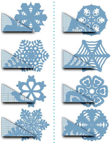Схемы снежинок из бумаги